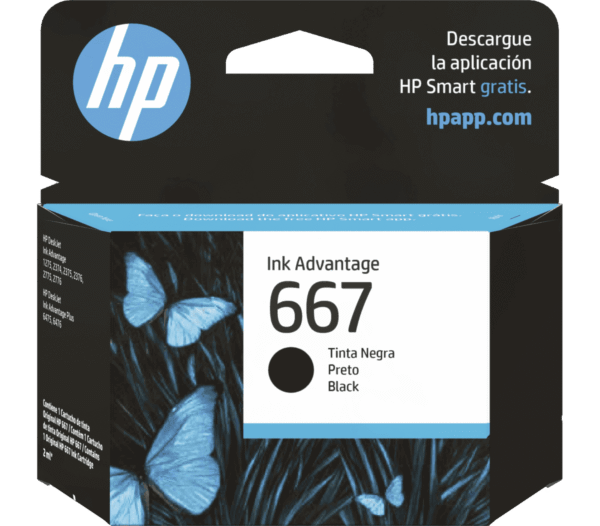 Cartucho de tinta HP Original Ink Advantage 667, negro