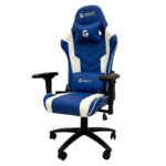 Silla gamer TEROS TE-8126B, azul y blanco - Imagen 2