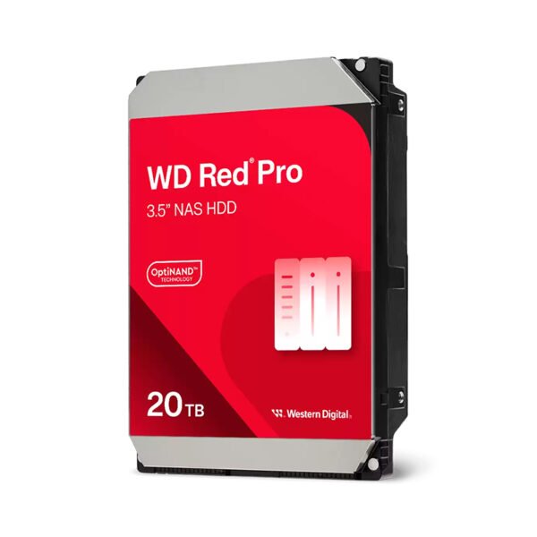 Disco duro Western Digital Red Pro WD202KFGX, 20TB, SATA, 3.5” 7200rpm, Cache 512MB, CMR