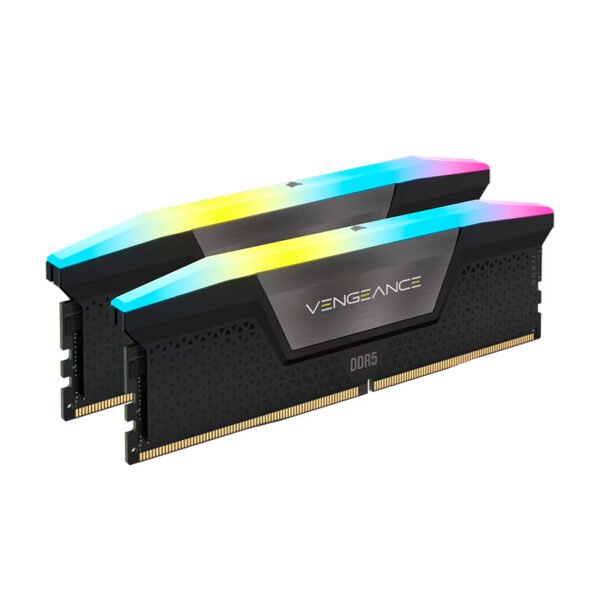 Memoria UDIMM Corsair Vengeance RGB 64GB (2x32GB) DDR5-6000 PC5-48000, CL40, 1.35V, Black