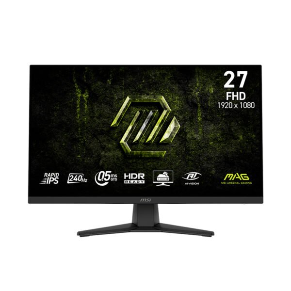 Monitor Plano Gaming MSI MAG 272F X24, 27” FHD IPS, 240HZ, 0.5MS, HDMI, DP, Headphone-out