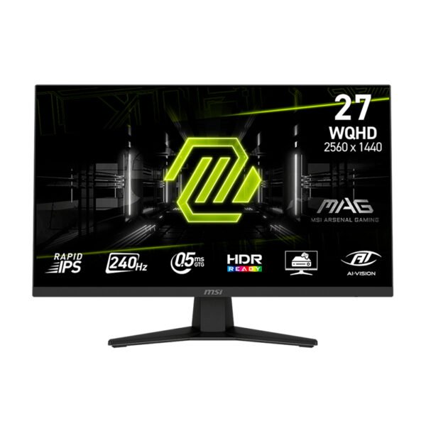 Monitor Plano Gamer MSI MAG 274QF X24, 27” WQHD FAST IPS, HDMI, DP, Headphone-out