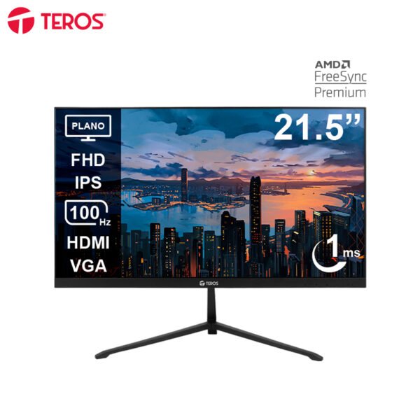 Monitor plano TEROS TE-2128S 21.5” FHD IPS 100Hz 1ms HDMI VGA