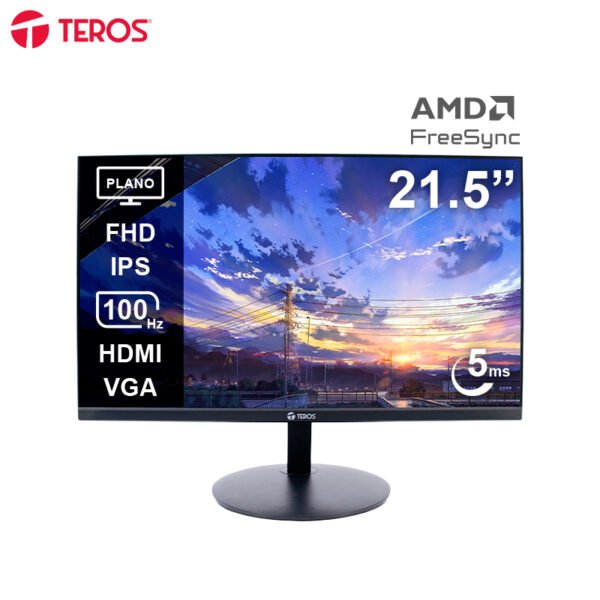 Monitor plano TEROS TE-2130CS 21.5” FHD IPS 100Hz 5ms HDMI VGA