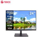 Monitor Plano TEROS TE-2420CS, 24” WUXGA IPS, 100Hz, 5ms, HDMI, VGA, Negro