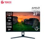 Monitor curvo Teros TE-2734S, 27” FHD VA, 144HZ, 1MS, HDMI, DP, Audio out,