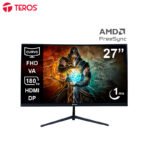 Monitor curvo gaming TEROS TE-2787G 27” FHD VA 180Hz 1ms HDMI DP AUDIO OUT Negro