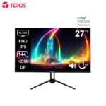 Monitor plano TEROS TE-2714S, 27” FHD IPS, 144Hz, 1ms, HDMI, DP, Audio out, Parlantes
