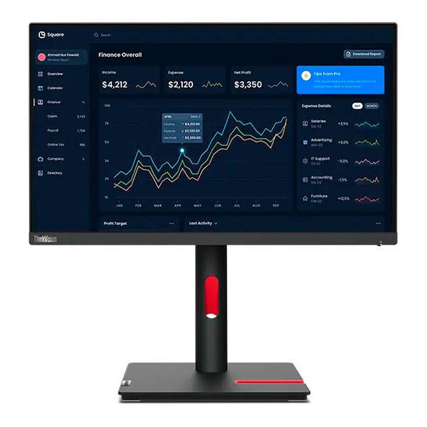 MONITOR LENOVO WLEDTHINK VISION T22I-30 IPS 21.5/ 60HZ/ 6MS/ HDMI/ DP/ VGA