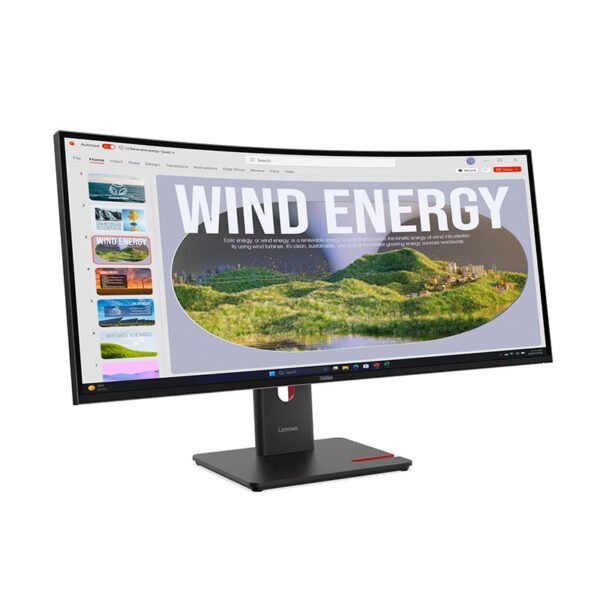 Monitor Curvo Lenovo ThinkVision T34WD-40 34” 1500R/WLED WQHD/VA/HDMI/DP/RJ-45/USB-C/USB-A