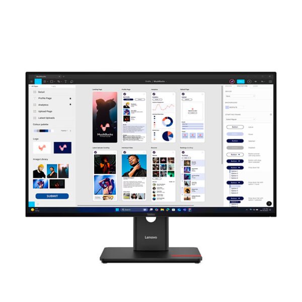 Monitor Plano Lenovo ThinkVision T32UD-40, 31” WLED UHD/IPS/HDMI/DP/USB-C/USB-A/RJ45