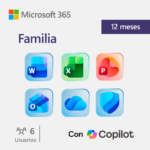 Licenciamiento Virtual (ESD) Microsoft 365 Familia (Licencia de 12 meses / 1 a 6 usuarios) - Imagen 2
