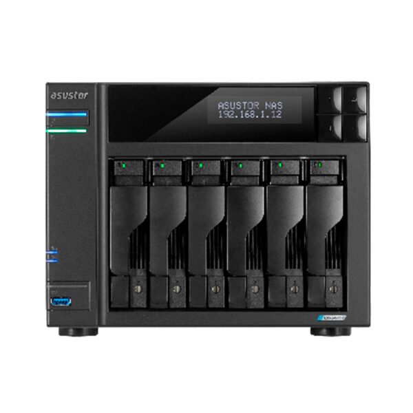 Servidor NAS ASUSTOR LOCKERSTOR 6 Gen2+ (AS6706T v2), Celeron N5105/QC/10nm, 8GB RAM DDR4