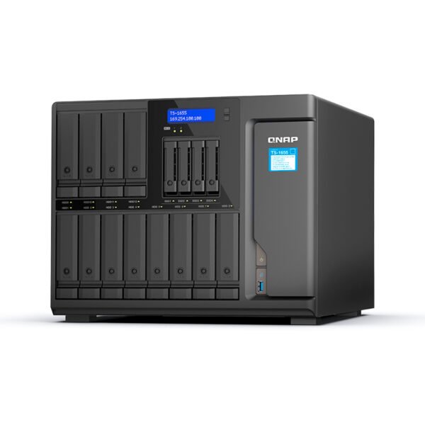 Servidor NAS QNAP TS-1655, Atom C5125 2.8GHz, 8GB DDR4, Bahias: 8 x 3.5” / 4 x 2.5” SATA