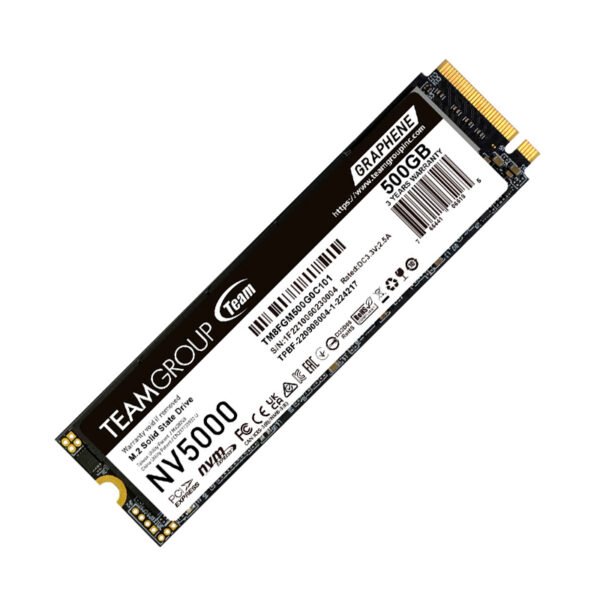 Unidad en estado solido TeamGroup NV5000, 500GB M.2 PCIe SSD, 4,500 MB/s