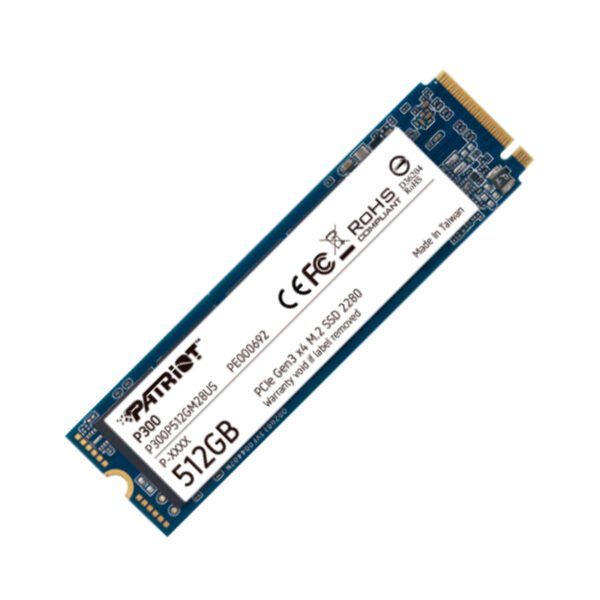 Unidad en estado sólido PATRIOT P300, 512GB, M.2 2280 PCIe Gen3 x4 NVMe 1.3