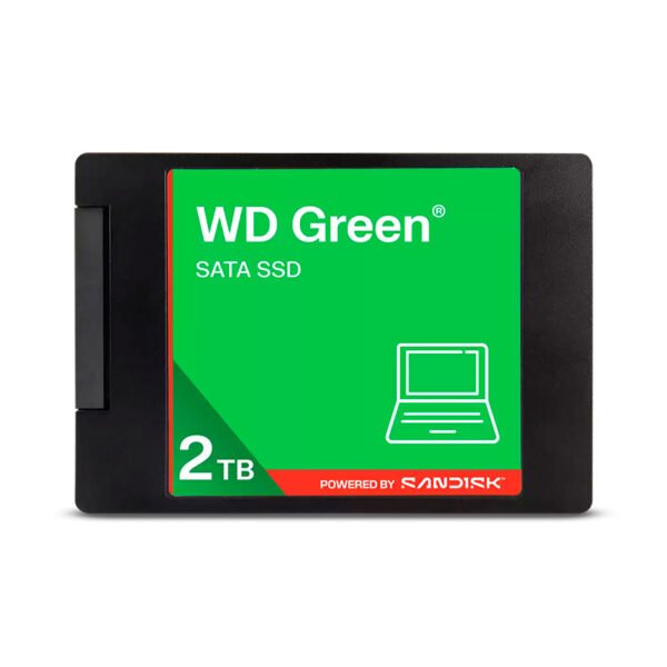 Unidad en estado solido Western Digital Green, WDS200T5G0A, 2TB, SATA, 2.5”, 7mm.