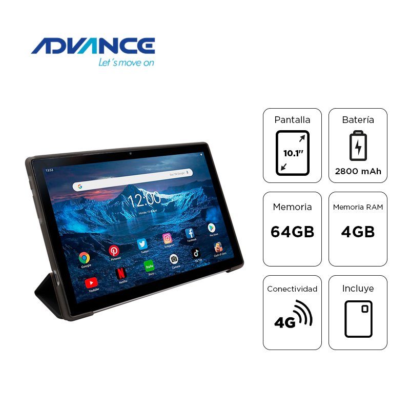 Tablet Advance SmartPad SP5706, 10.1” WXGA IPS, T310 2.00GHz, 4GB RAM, 64GB, Android 13