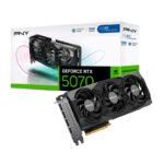 Tarjeta de video PNY GeForce RTX 5070 Overclocked Triple Fan GPU, PCI-Express 5.0 x16
