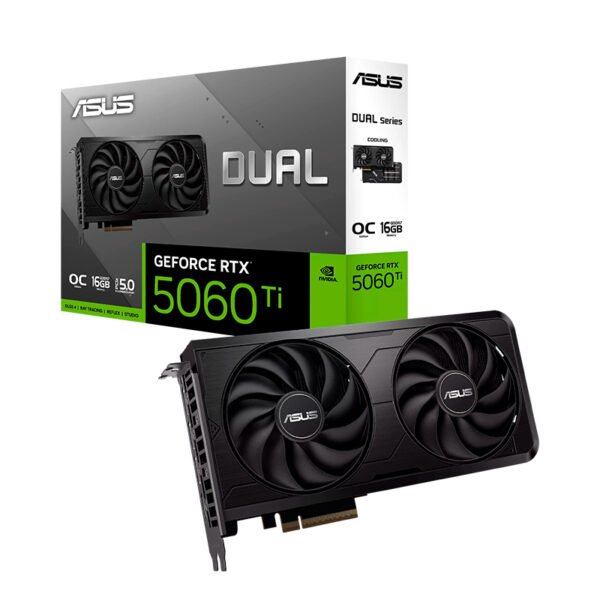 Tarjeta de video ASUS DUAL-RTX5060TI-O16G-EVO, 16 GB GDDR7, PCIe Gen 5.0