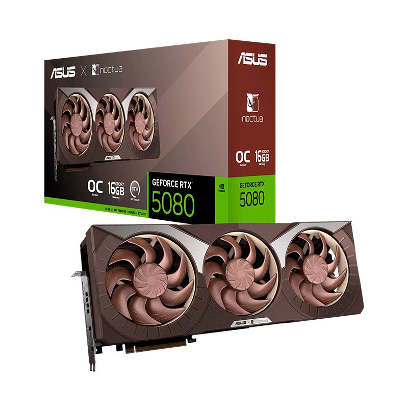 Tarjeta de video ASUS RTX5080-O16G-NOCTUA, 16GB GDDR7, PCIe Gen 5.0