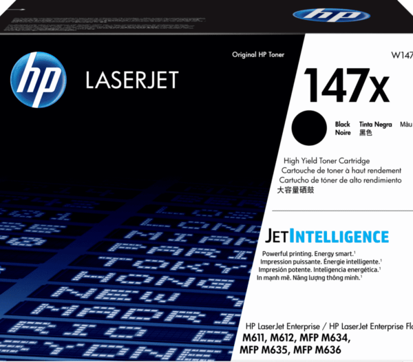 Cartucho de tóner original HP LaserJet 147X de alto rendimiento, negro