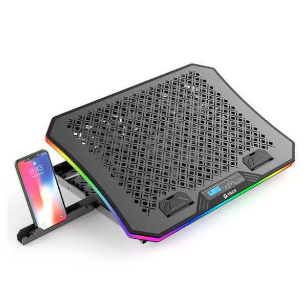 Cooler TEROS TE-7130N, compatible con notebooks de hasta 15.6”, 3 fan de 11 cm