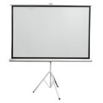 Ecran con Tripode TEROS TE-9063W, 1.56 x 1.17 metros, 4:3 (80”), blanco mate.