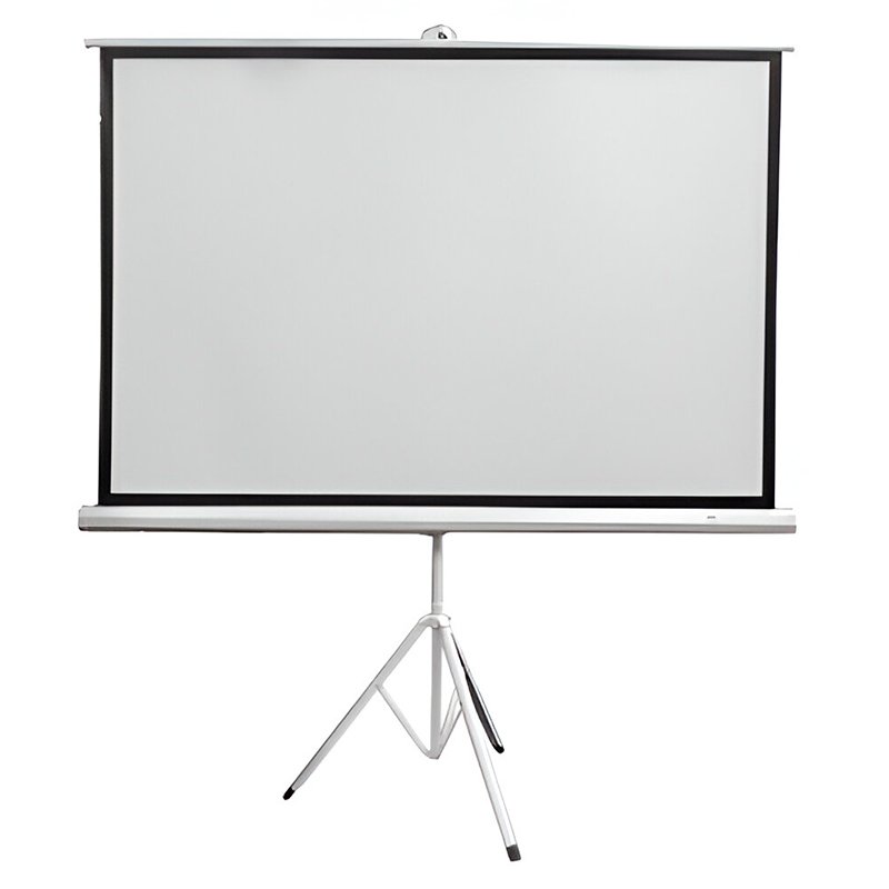 Ecran con Tripode TEROS TE-9063W, 1.56 x 1.17 metros, 4:3 (80”), blanco mate.