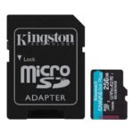 Memoria Flash microSD Kingston Canvas Go! Plus, 256GB, con adaptador SD