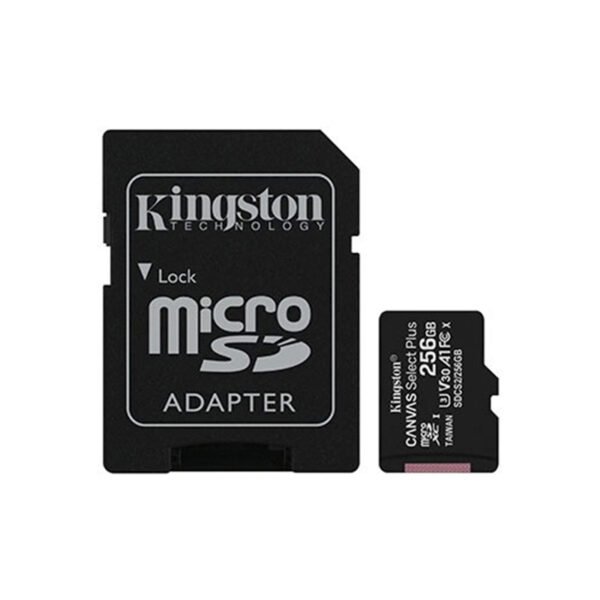 Memoria micro-SD Kingston Canvas Select Plus, 256GB, Incluye Adaptador SD