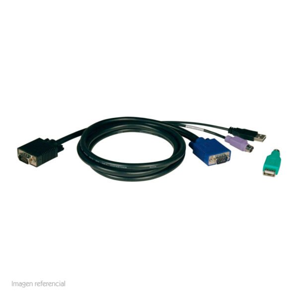 Cable para KVM Tripp-Lite P780-006, HD15 / USB / PS/2 (Teclado/Mouse), 1.83 mts.