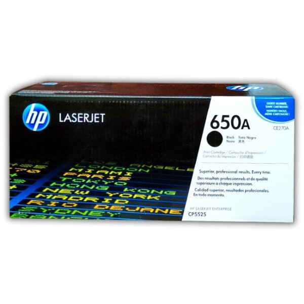 Cartucho de Toner HP CE270A Negro 650A Original