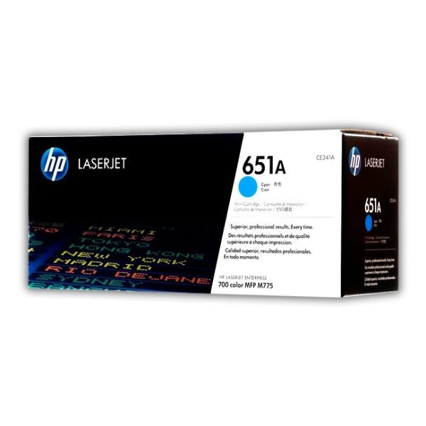 Cartucho de Toner HP CE341A Cyan 651A
