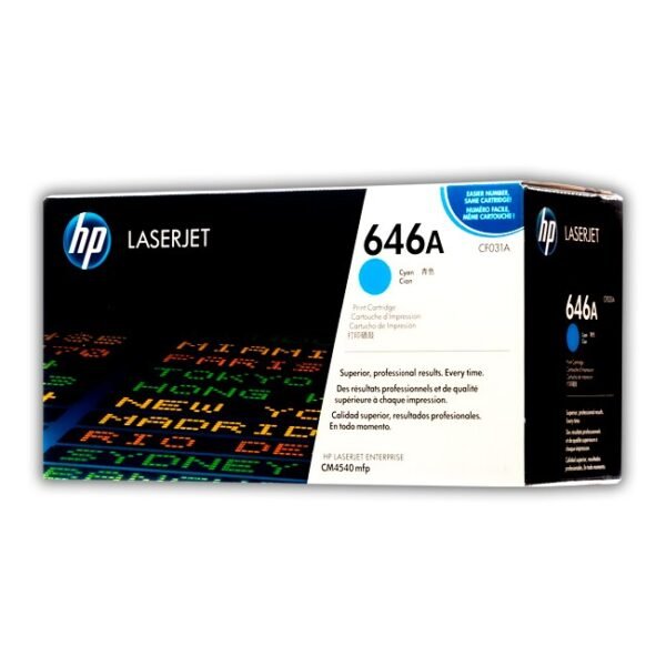 Cartucho de Toner HP CF031A Cyan 646A