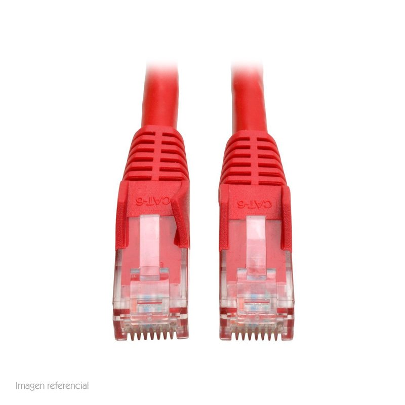 Cable Patch Moldeado Tripp-Lite Snagless Cat6 Gigabit (RJ45 M/M) - Rojo, de 2.13 mts.