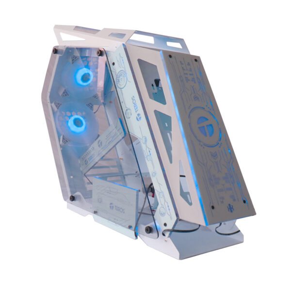 Case gamer TEROS TE-1311G, Mid Tower, USB 3.0 / USB 2.0, audio, ventilador ARGB, blanco