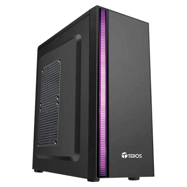 Case TEROS TE-1075N, Mid Tower, ATX, 250 W, USB 3.0 / 2.0, audio, negro.