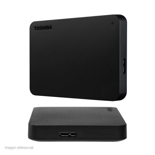 Disco duro externo Toshiba Canvio Basic, 2TB, USB 3.0, 2.5”, Negro.