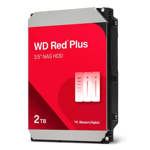 Disco duro Western Digital Red Plus WD20EFPX, 2TB, SATA, 5400rpm, 3.5”, Cache 64MB