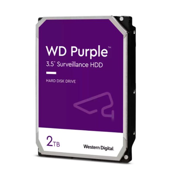 Disco duro Western Digital WD Purple, 2TB, SATA 6.0 Gb/s, 64MB Cache, 5400 rpm, 3.5”.