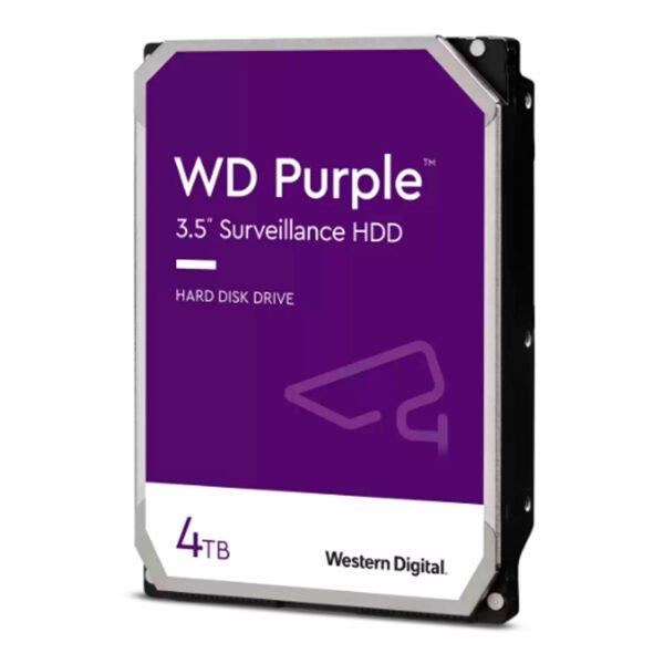 Disco duro Western Digital WD Purple, 4TB, SATA 6.0 Gb/s, 256MB Cache, 5400 rpm, 3.5”.