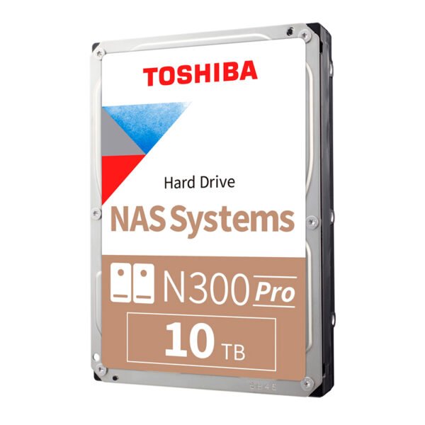 Disco duro Toshiba N300 PRO NAS, 10TB, SATA 6.0Gb/s, 7200rpm, 512MB Cache, 3.5”.