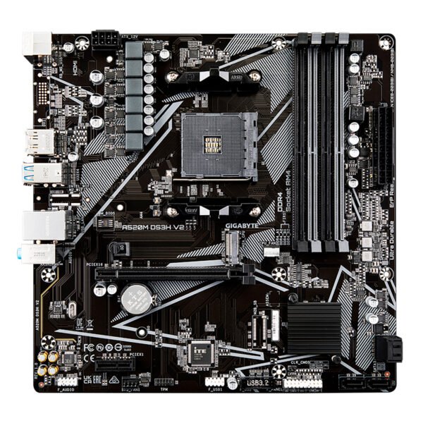 Motherboard Gigabyte A520M DS3H V2 (rev. 1.0), AM4, DDR4, HDMI, DP, HD Audio.