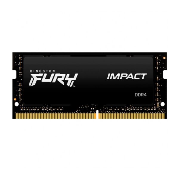 Memoria SODIMM Kingston Fury Impact, 8GB, DDR4, 3200MT/s, PC4-25600, CL20, 1.2V.
