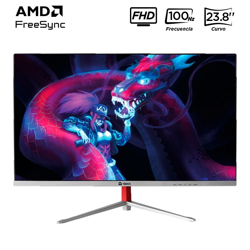 Monitor curvo TEROS TE-2401S, 23.8” FHD VA, HDMI, VGA