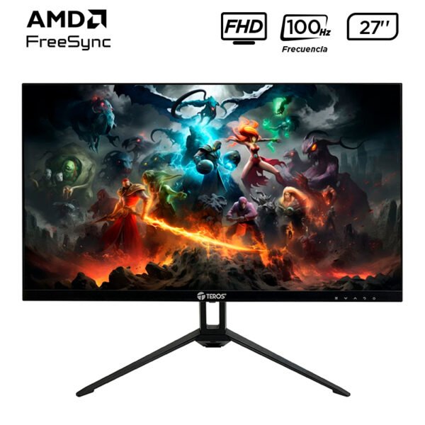 Monitor plano TEROS TE-2712S, 27” FHD IPS, HDMI, VGA