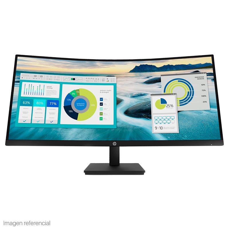 Monitor HP P34hc G4 WQHD VA USB-C Curvo 34” HDMI / DP / USB-A, Color Negro.
