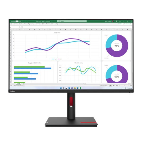 Monitor Lenovo ThinkVision T32h-30, 31.5” WLED IPS, HDMI x1/DP x1/USB-C x1/USB-A x4/RJ-45