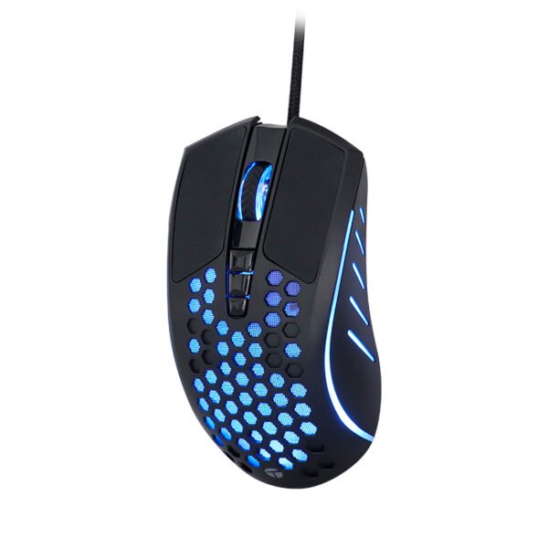 Mouse gamer TEROS TE-1210G, 7 botones, RGB, negro